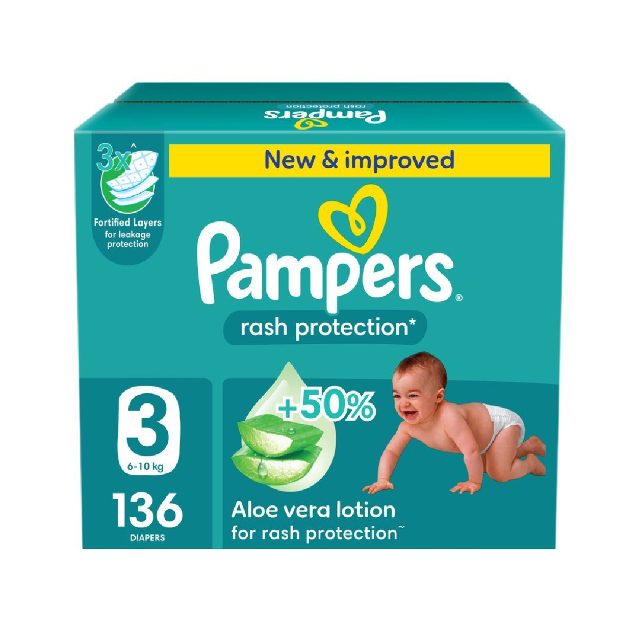 Pampers Rash Protection Diapers 3*136