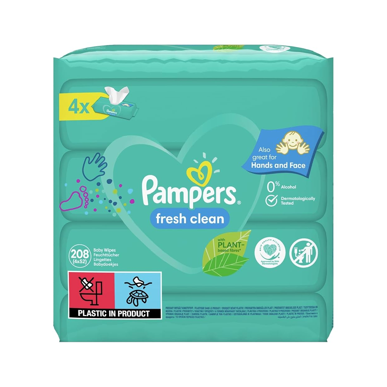 Pampers Baby Fresh Clean Wipes 208'S