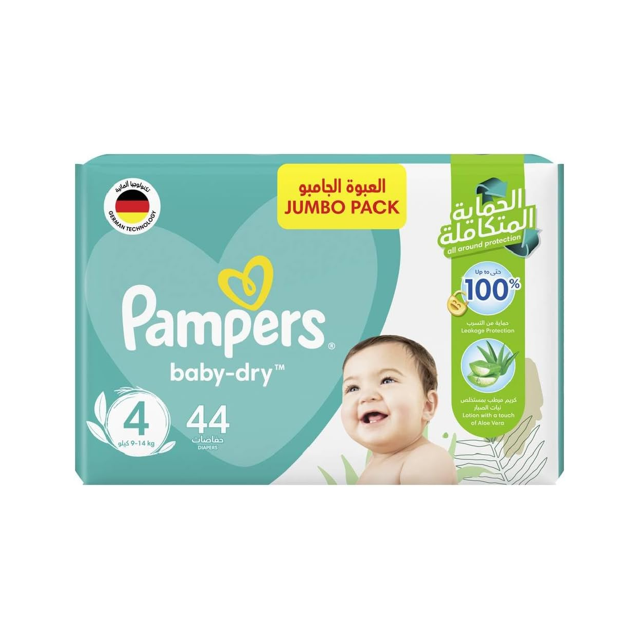 Pampers Aloevera Ab Vp 4*44