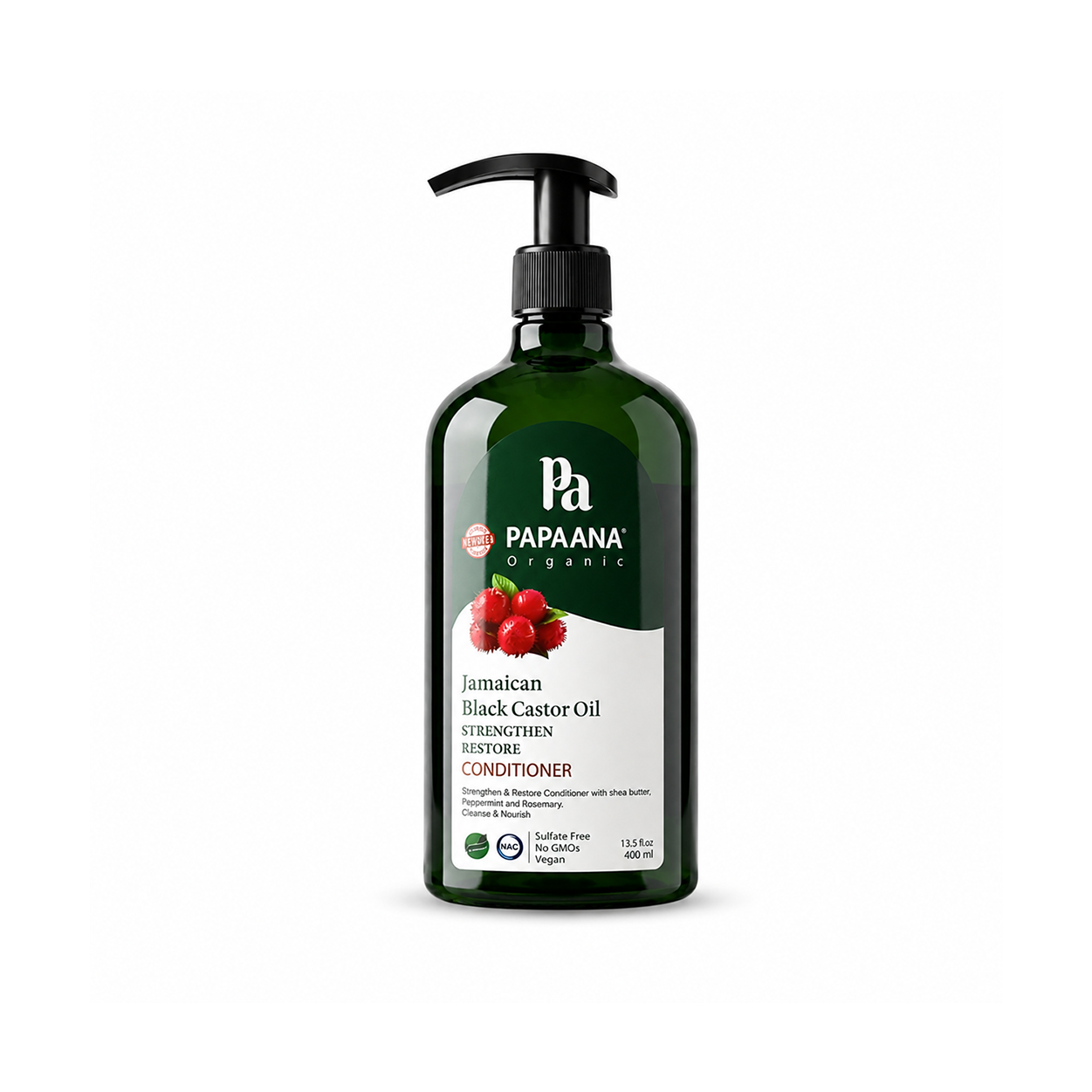Papaana Organic Jamaican Black Castor Oil Strengthen Restore Conditioner 400ml hair conditioner for strengthening weak roots and reducing hair fall.