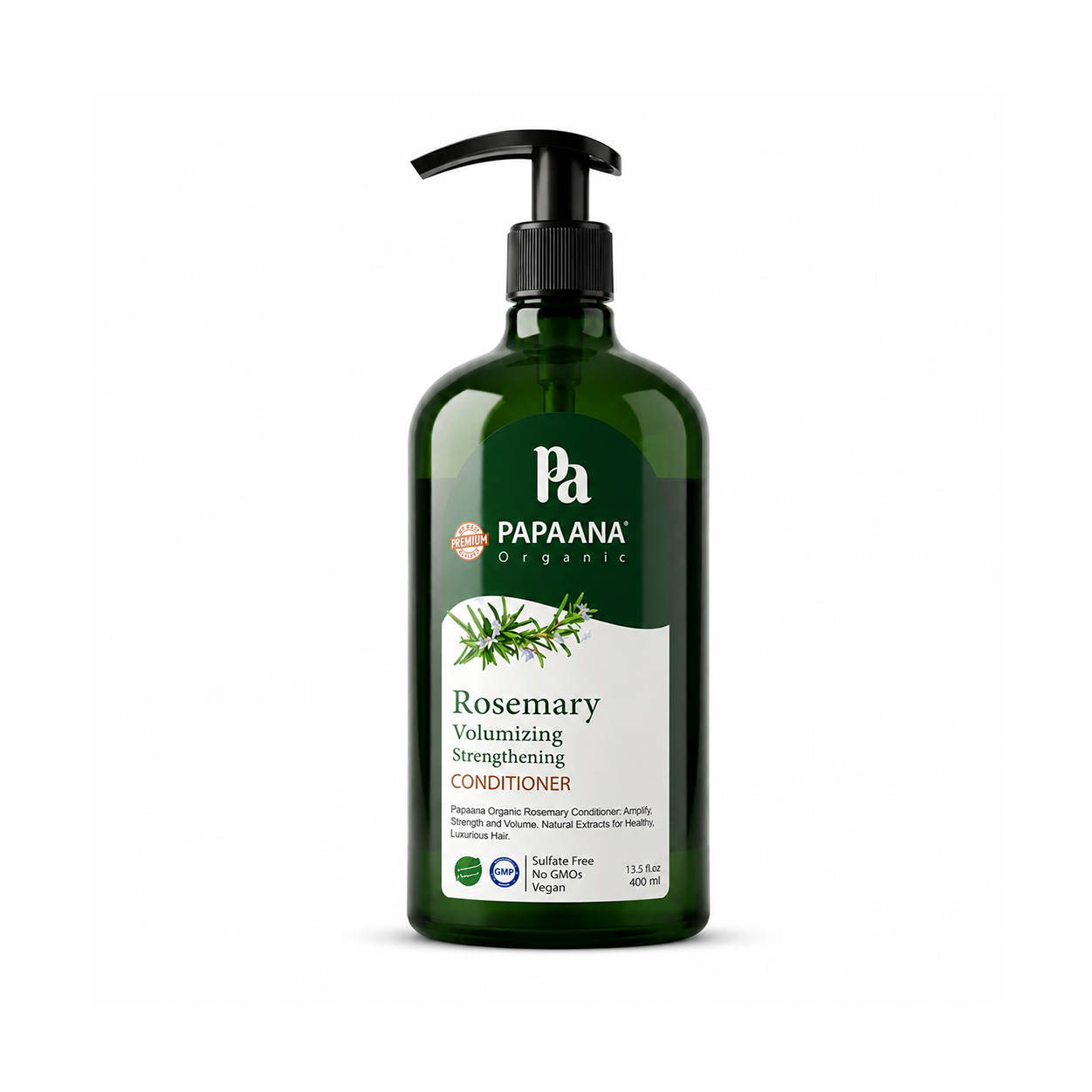 Papaana Organic Rosemary Volumizing Strengthening Conditioner 400ml hair conditioner for strengthening weak hair and adding volume to fine hair.