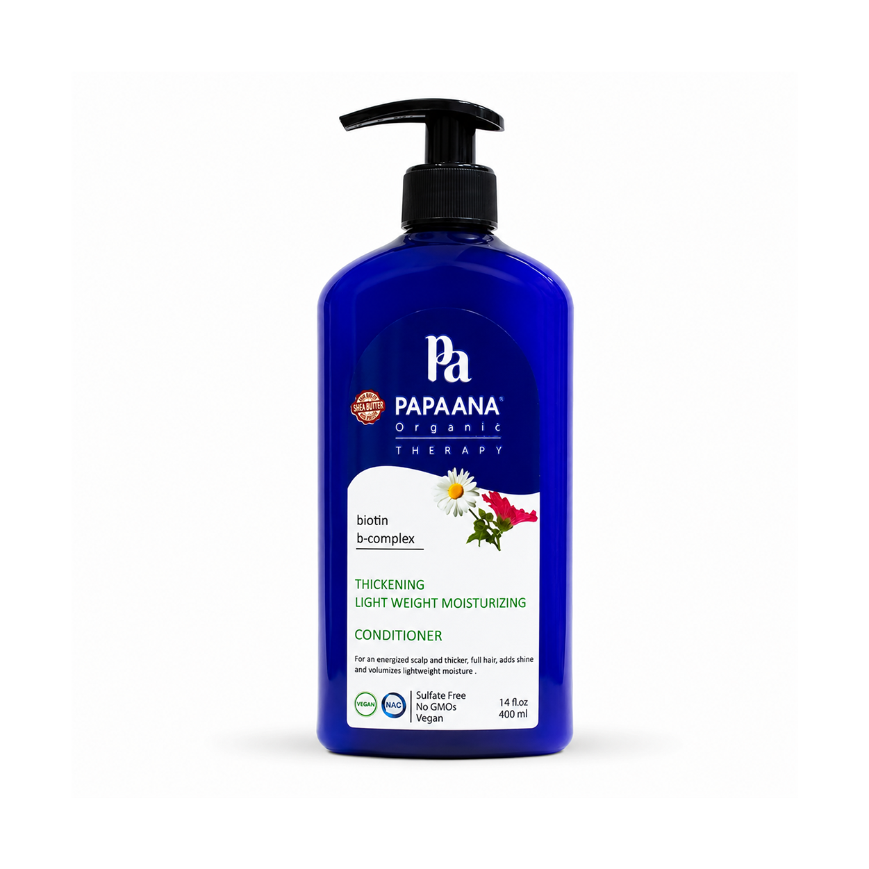 Papaana Organic Therapy Biotin B-Complex Thickening Light Weight Moisturizing Conditioner 400ml for fuller-looking, hydrated hair