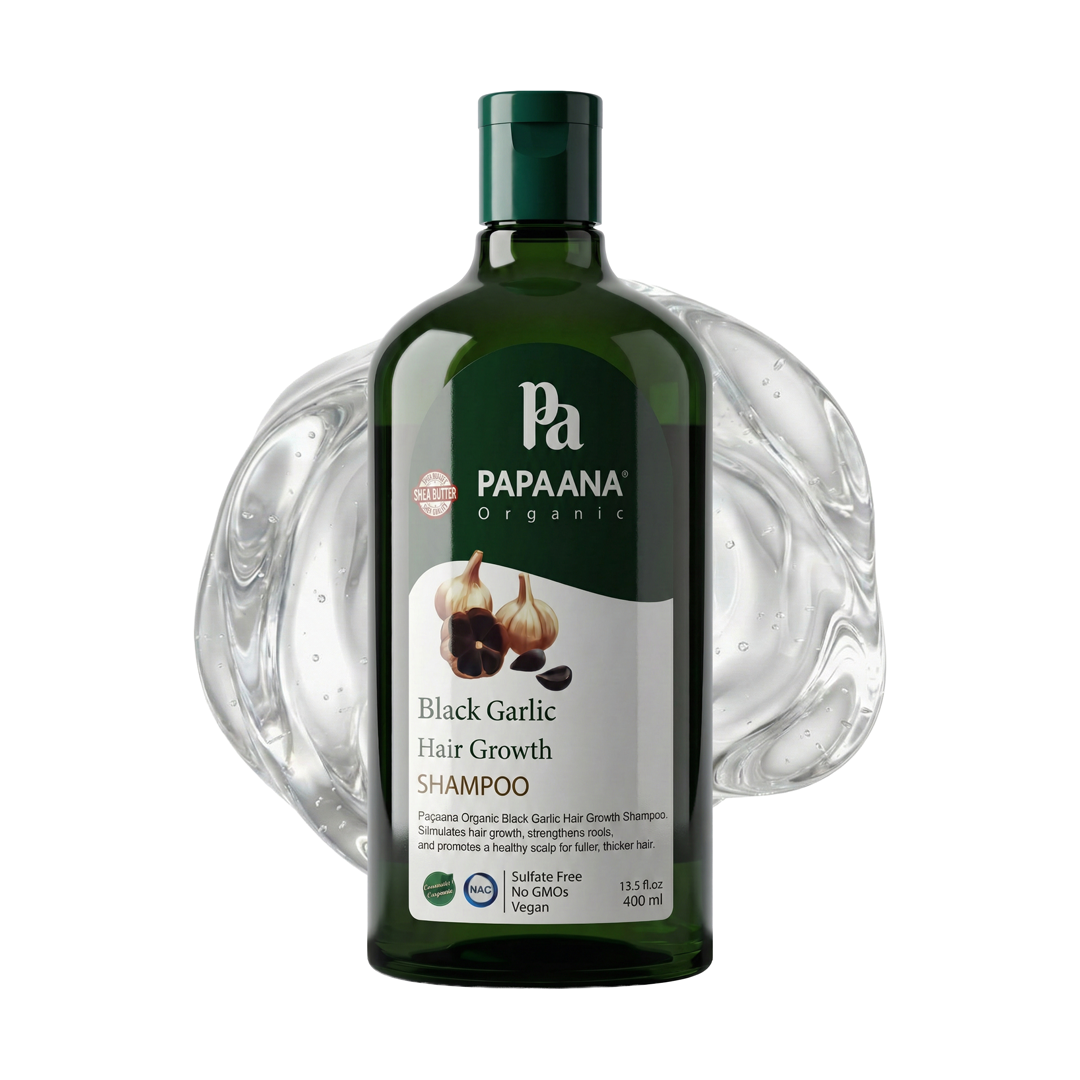 Papaana Black Garlic Hair Growth Shampoo for hair growth & thickness and follicle stimulation 