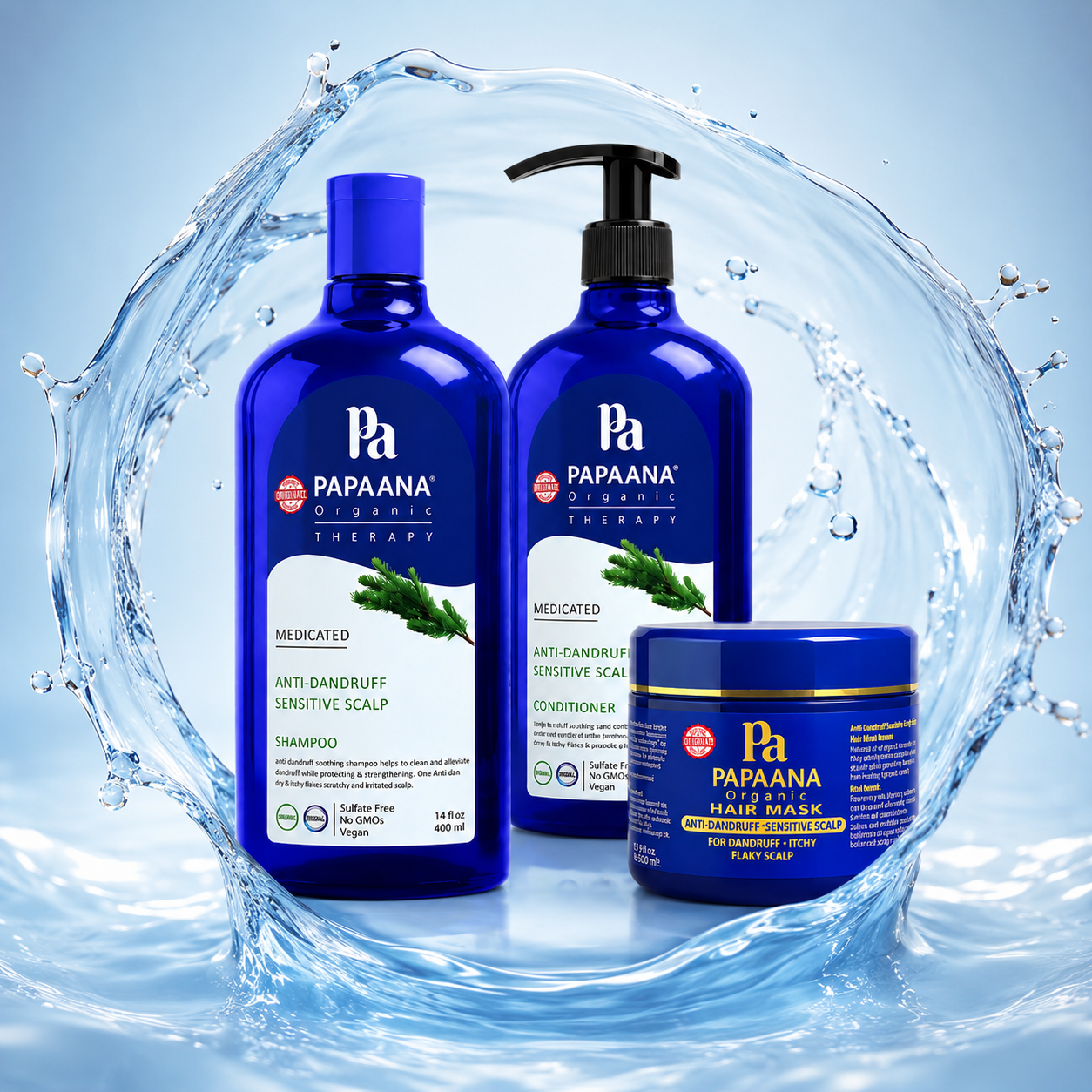 Papaana Organic Sensitive Scalp Relief Set