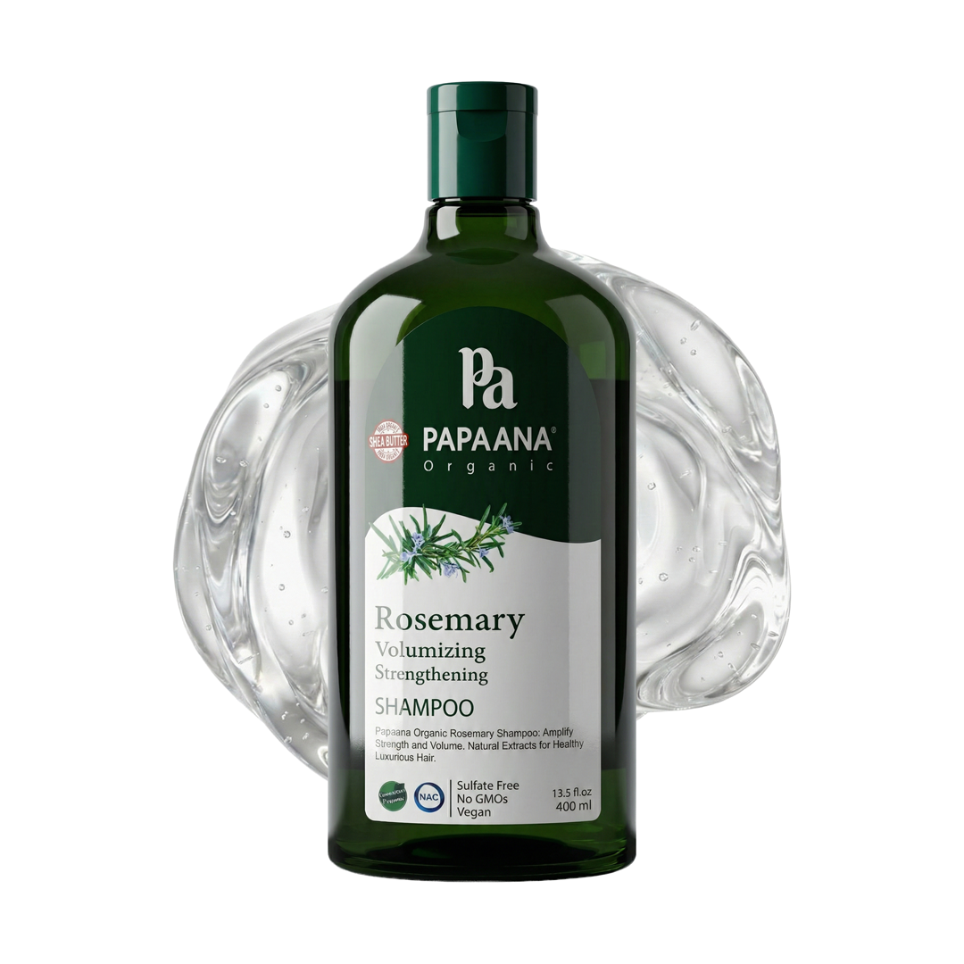 Papaana Rosemary Volumizing Strengthening Shampoo for voluminous, strong hair and boosted thickness