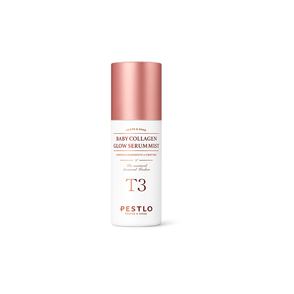 Pestlo T3 Baby Collagen Glow Serum Mist 50ml collagen facial mist spray providing hydration, glow and skin elasticity support.