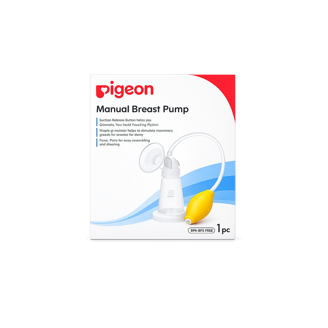 Pigeon Manual Breast Pump breastfeeding support device with BPA-BPS free design for comfortable breast milk expression, 1pc