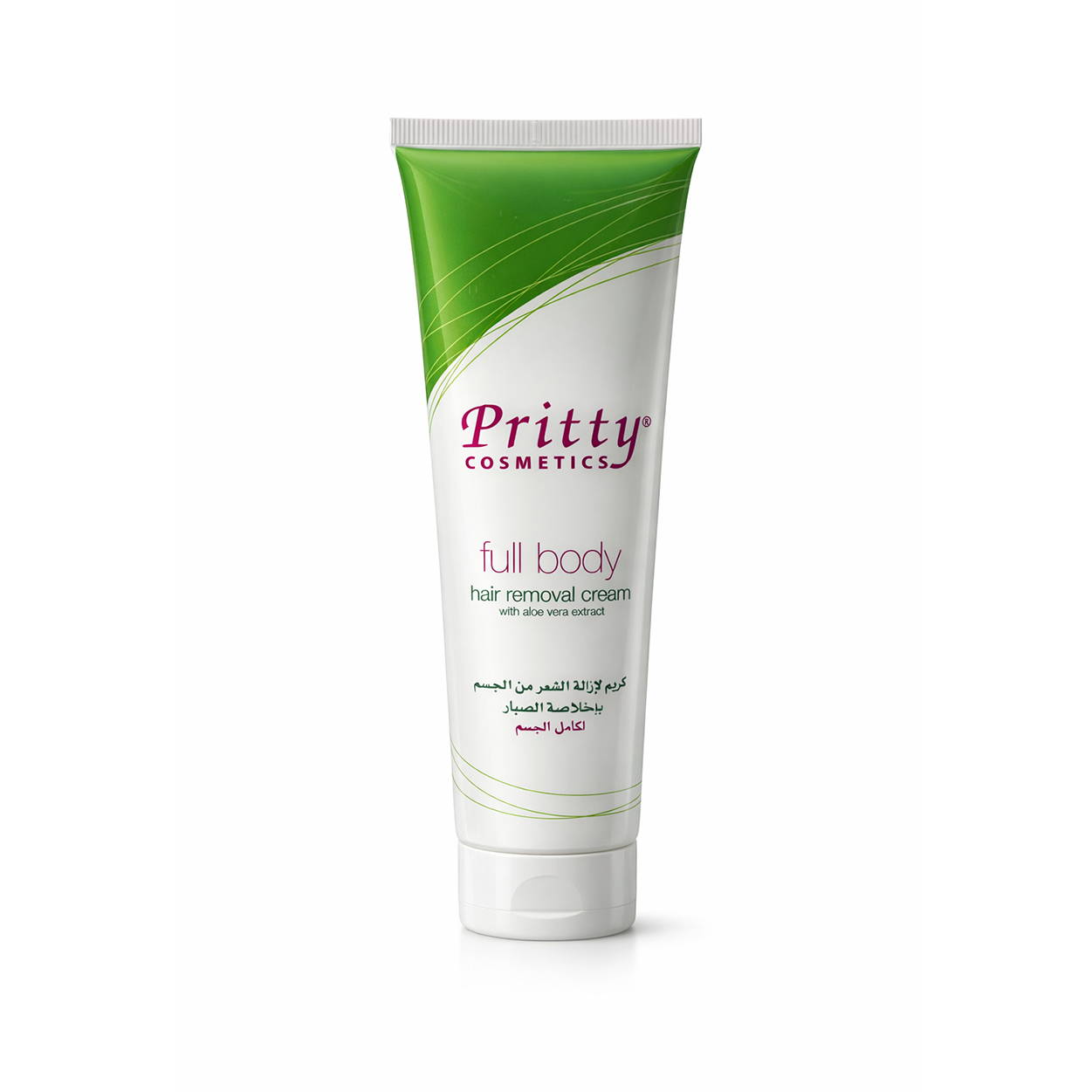 Pritty Full Body Hair Removal Cream with Aloe Vera 150ml depilatory cream for smooth, moisturized skin and gentle hair removal