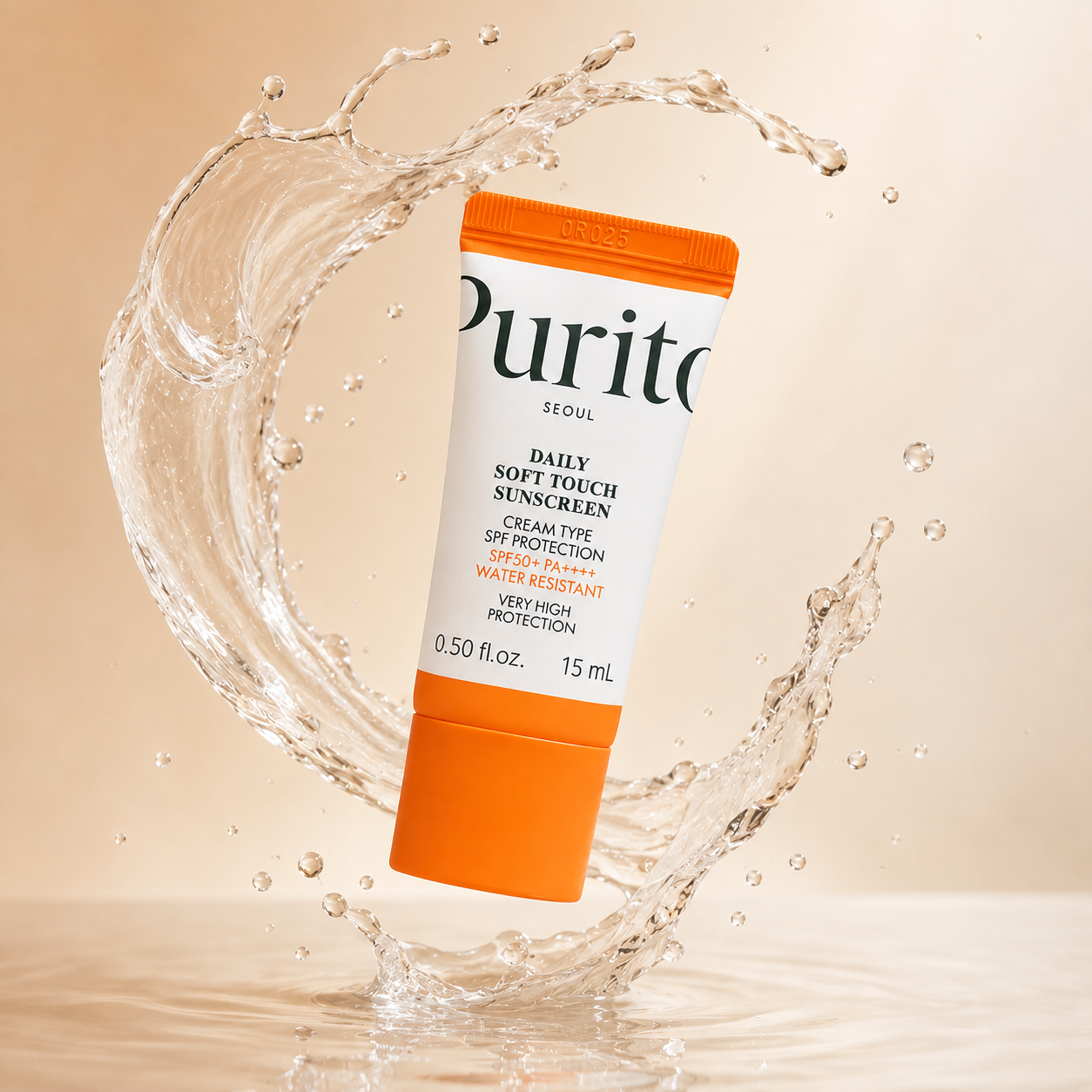 Purito Seoul Daily Soft Touch Sunscreen SPF50+ PA++++ cream facial sunscreen 15ml for high UV protection