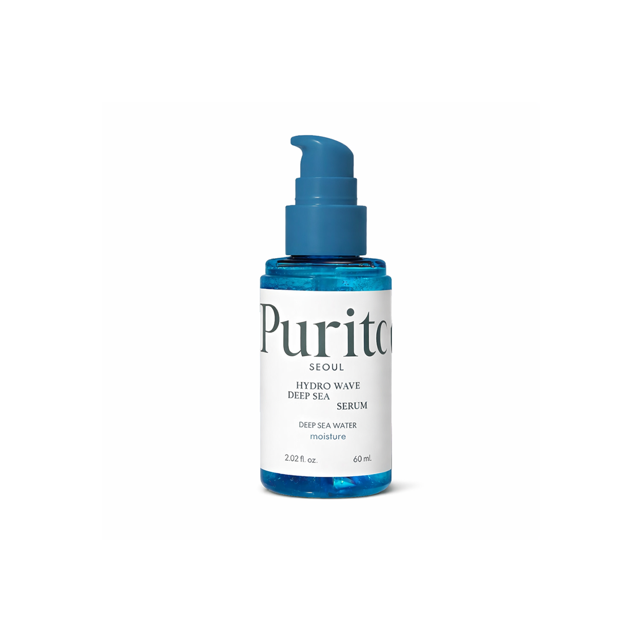 Purito Hydro Wave Deep Sea Serum 60ml hydrating face serum with deep sea water designed to deliver long-lasting moisture and improve skin hydration