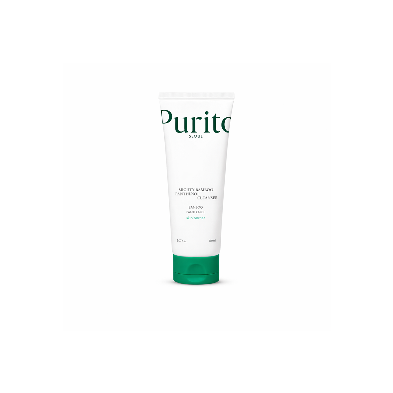 Purito Mighty Bamboo Panthenol Cleanser 150ml moisturizing facial cleanser with bamboo extract designed to gently cleanse and hydrate sensitive skin