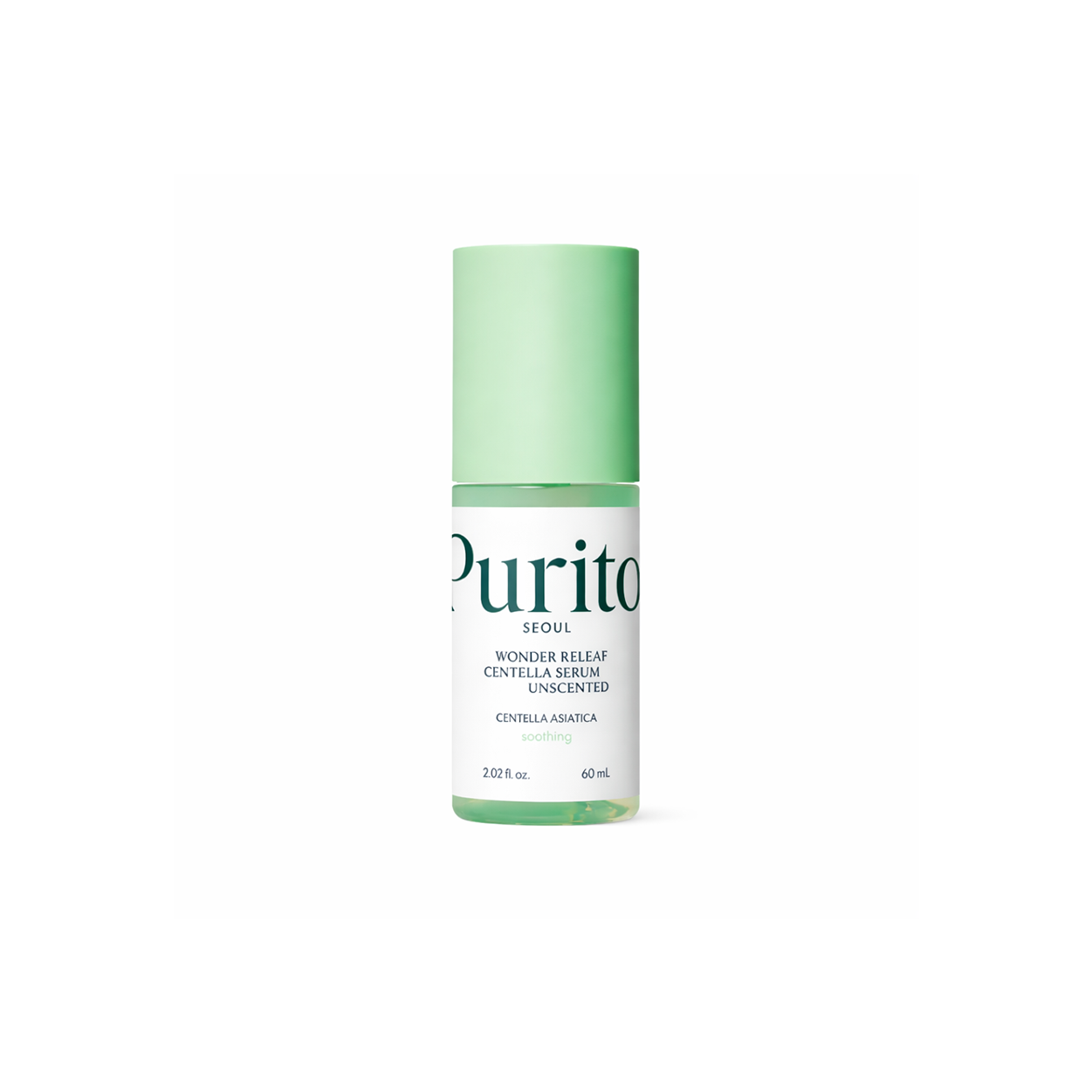 Purito Wonder Releaf Centella Serum Unscented 60ml calming face serum with Centella Asiatica designed to soothe redness and sensitive skin