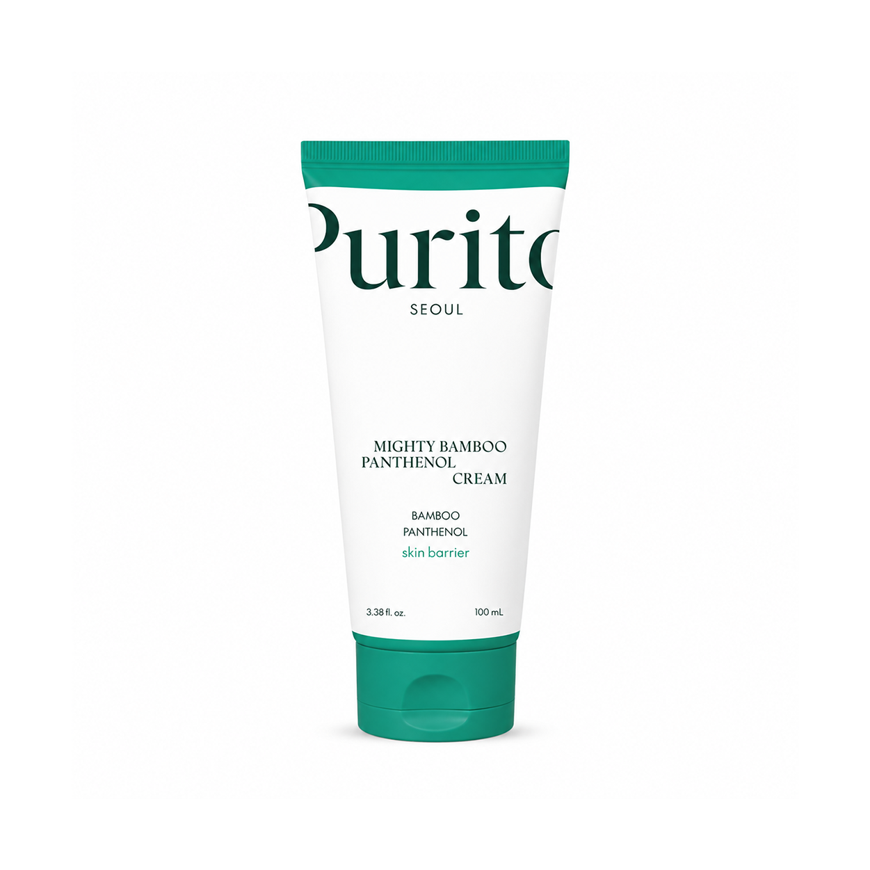 Purito Seoul Mighty Bamboo Panthenol Cream 100ml moisturizing face cream for skin barrier repair and long-lasting hydration for sensitive skin.