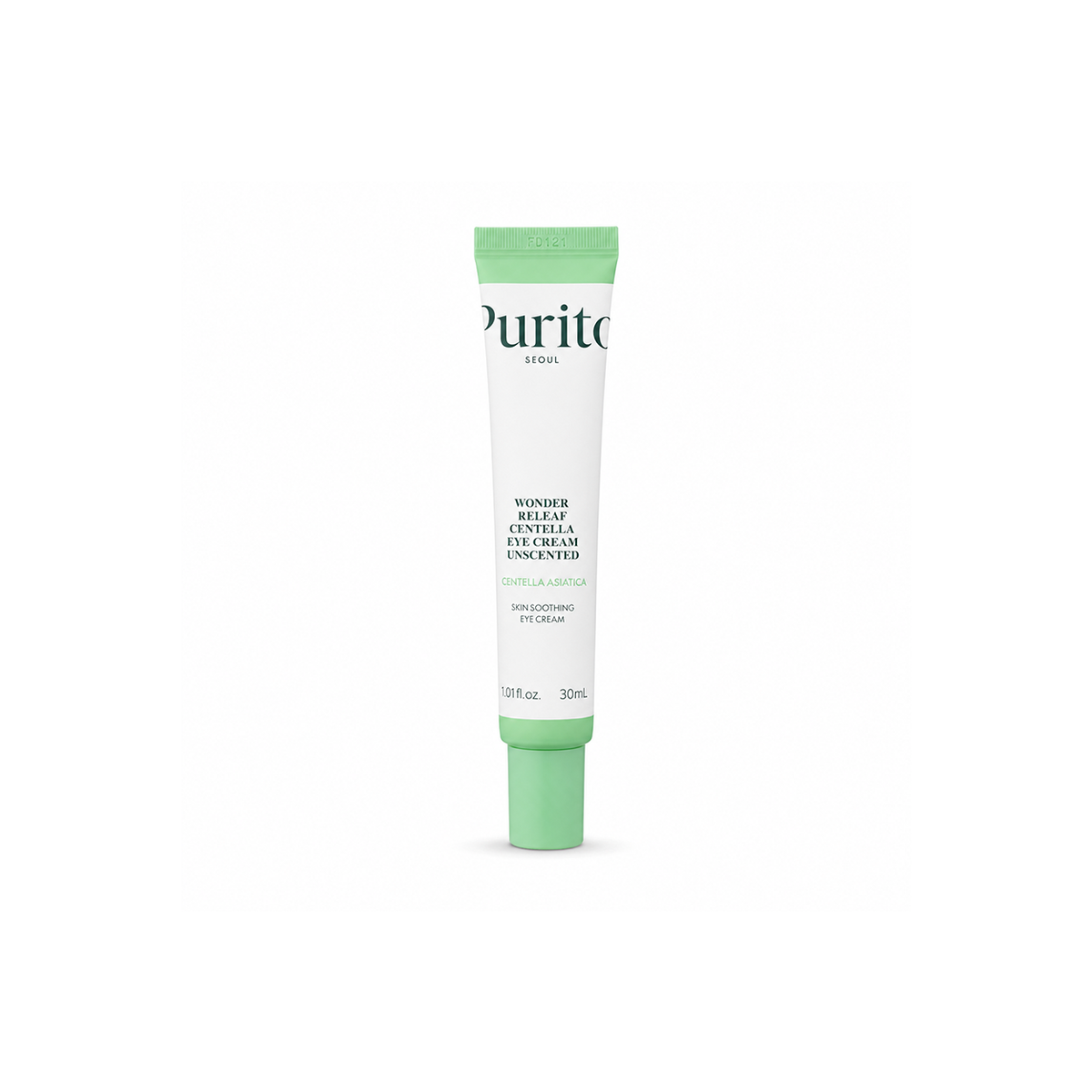 Purito Wonder Releaf Centella Eye Cream Unscented 30ml, soothing Centella Asiatica eye cream for delicate under-eye skin