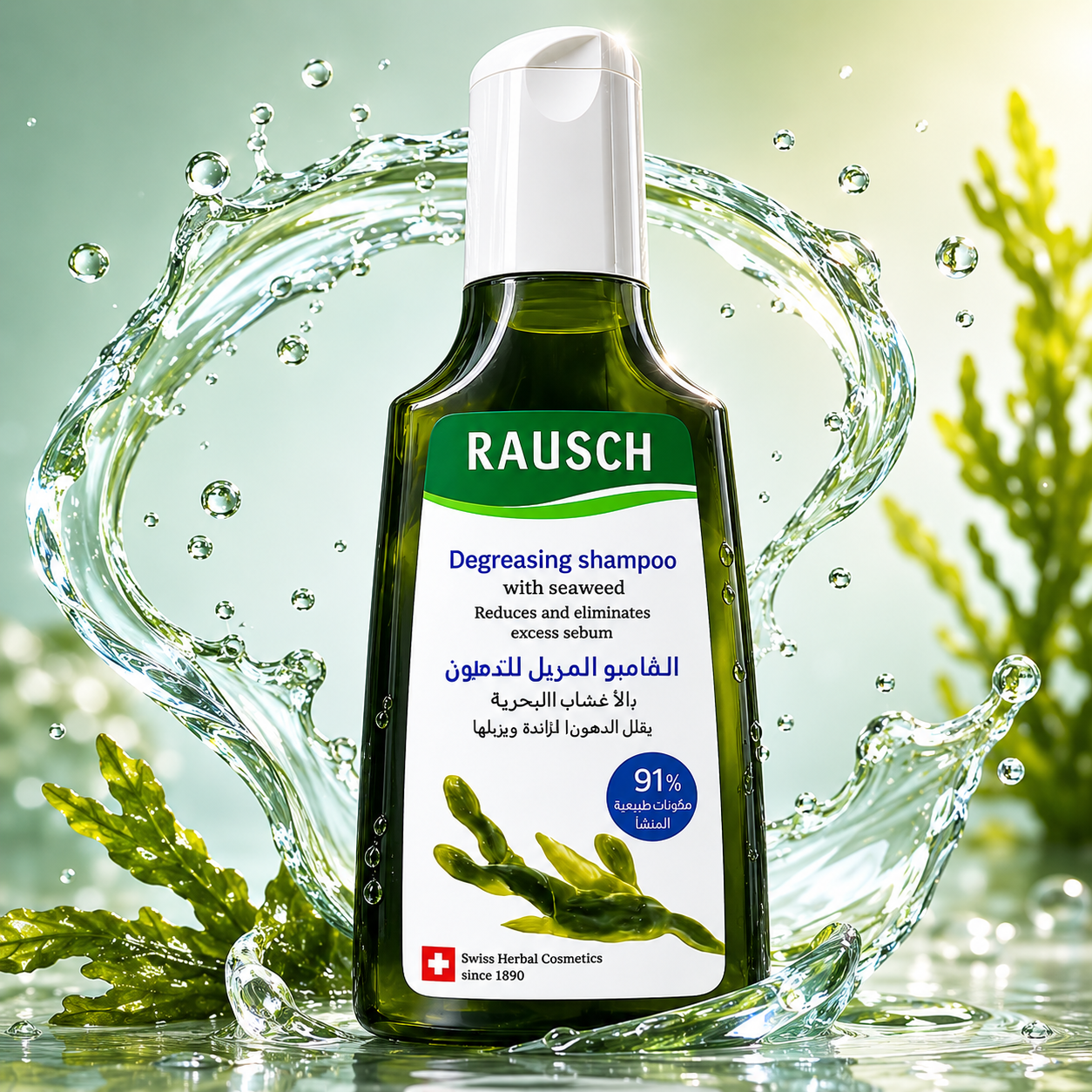 RAUSCH Degreasing Shampoo With Seaweed 200ml oily hair shampoo that helps remove excess scalp oil and maintain long-lasting freshness.