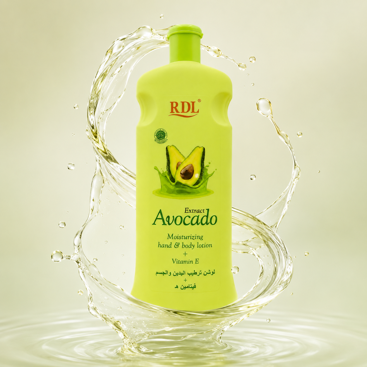 RDL Avocado Extract Moisturizing Hand & Body Lotion 600ml with Vitamin E for dry and flaky skin hydration