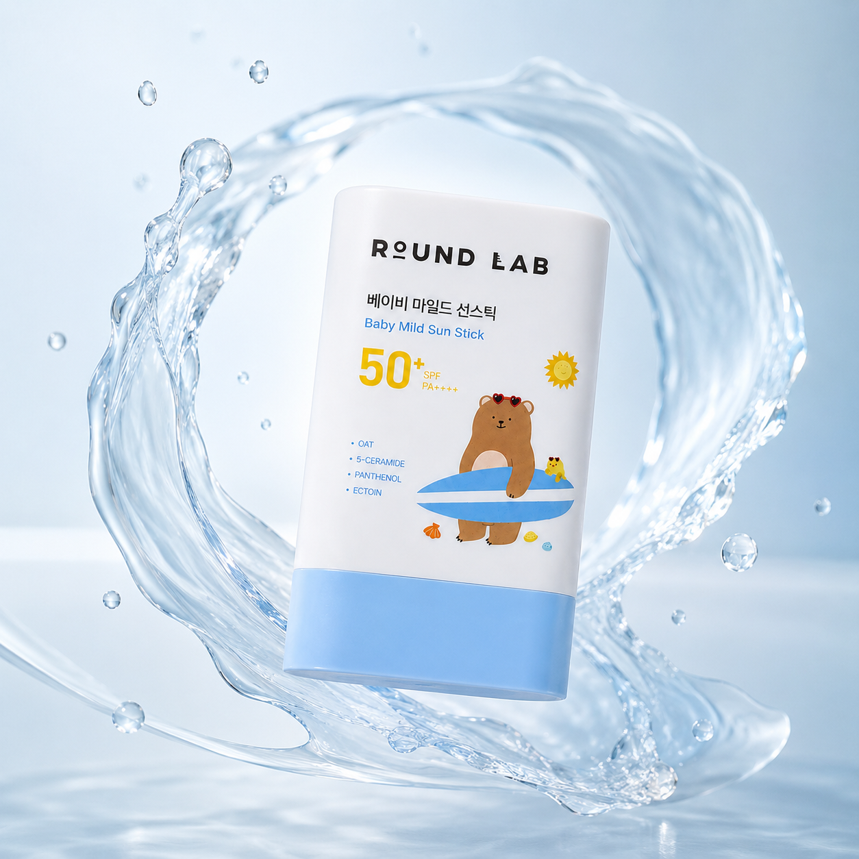 ROUND LAB Baby Mild Sun Stick SPF 50+ PA++++ facial sunscreen stick 21g for dry and sensitive skin