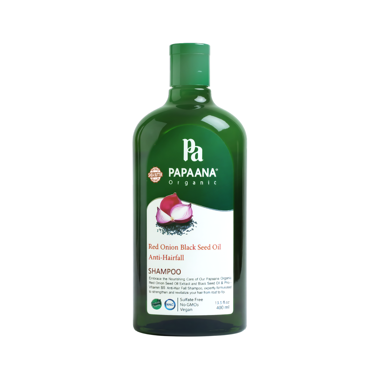 Papaana Organic Red Onion Black Seed Oil Anti-Hairfall Shampoo