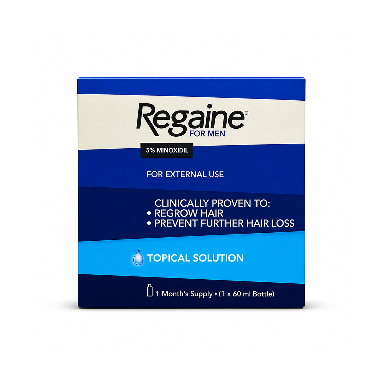 Regaine For Men 5% Minoxidil Topical Solution 60ml hair regrowth treatment helps reduce hair loss and support scalp coverage