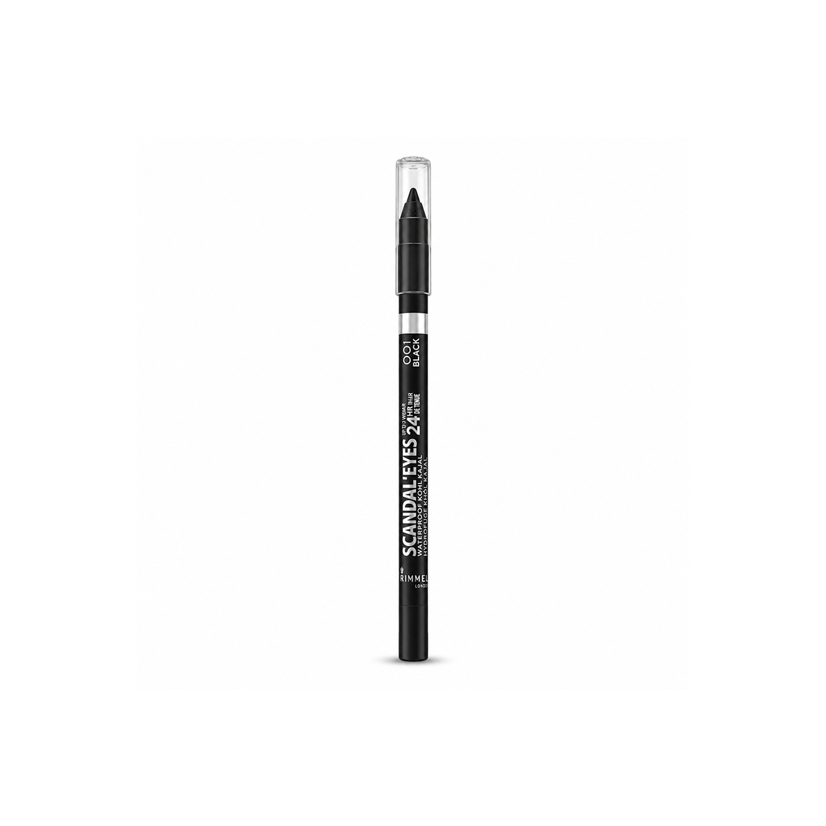 Rimmel Scandaleyes 24HR Waterproof Kohl Kajal 001 Black eyeliner pencil for long-lasting intense eye definition