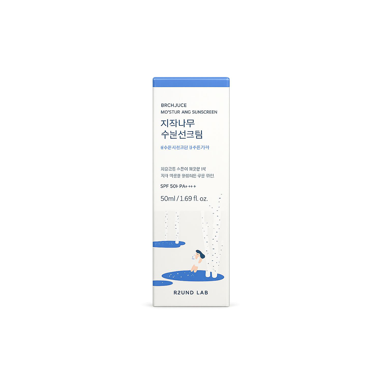 Round Lab Birch Juice Moisturizing Sunscreen SPF 50+ PA++++ facial sunscreen 50ml providing lightweight hydration and high UV protection