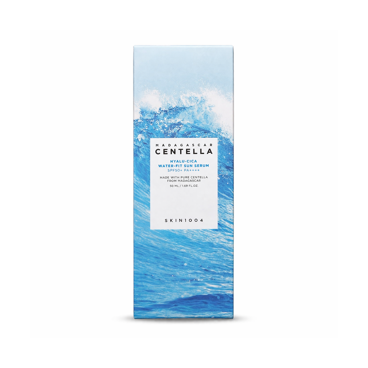 SKIN1004 Madagascar Centella Hyalu-Cica Water-Fit Sun Serum SPF50+ PA++++ 50ml lightweight hydrating sunscreen serum for sensitive skin