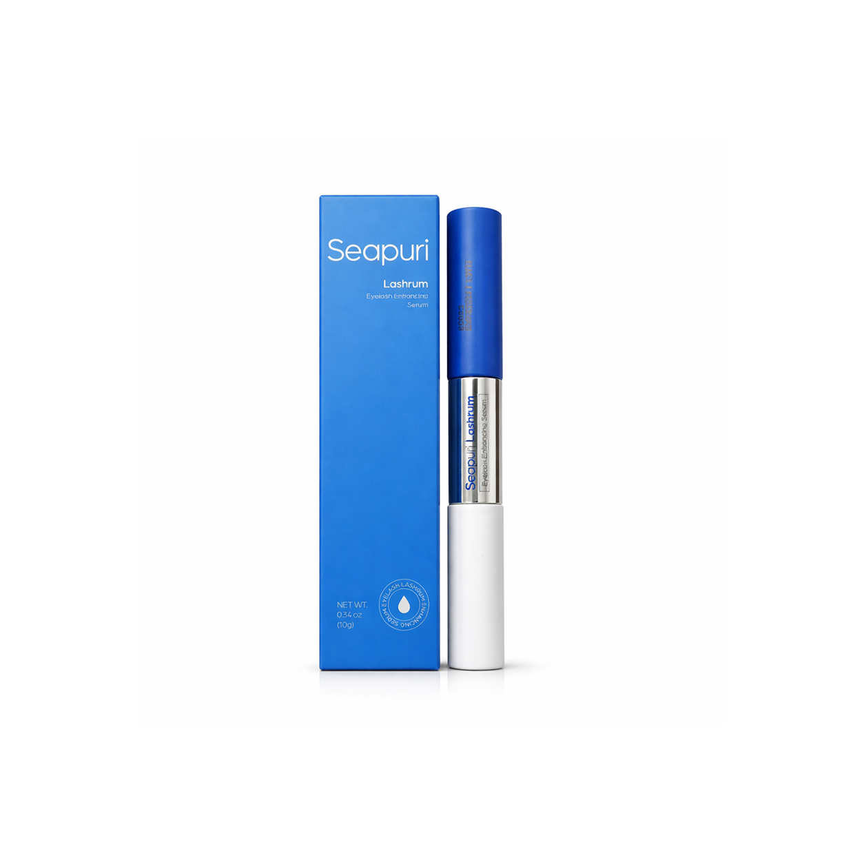 Seapuri Lashrum Eyelash Enhancing Serum 10g box, eyelash growth serum for strengthening and nourishing thin lashes