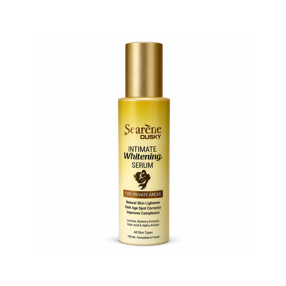 Searène DUSKY Intimate Whitening Serum 100 ml, a skin-brightening serum for improving the appearance of dark spots and uneven tone.