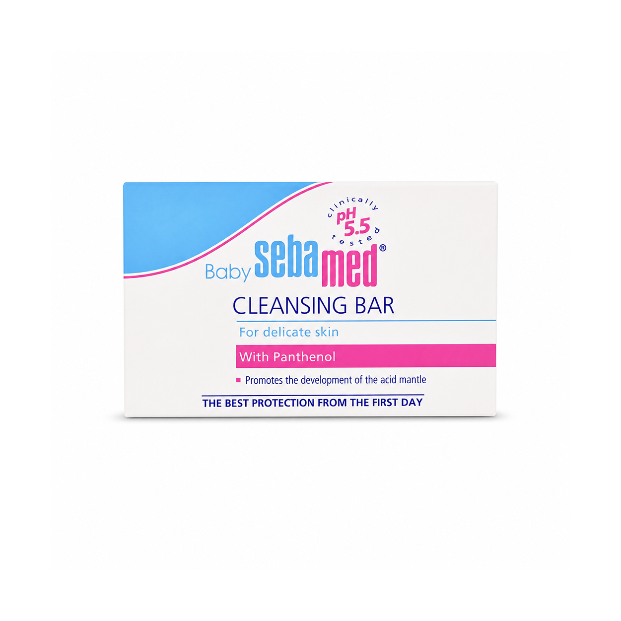 Sebamed Baby Cleansing Bar With Panthenol 100g baby cleansing bar for delicate skin, pH 5.5 formula supporting the natural skin barrier.
