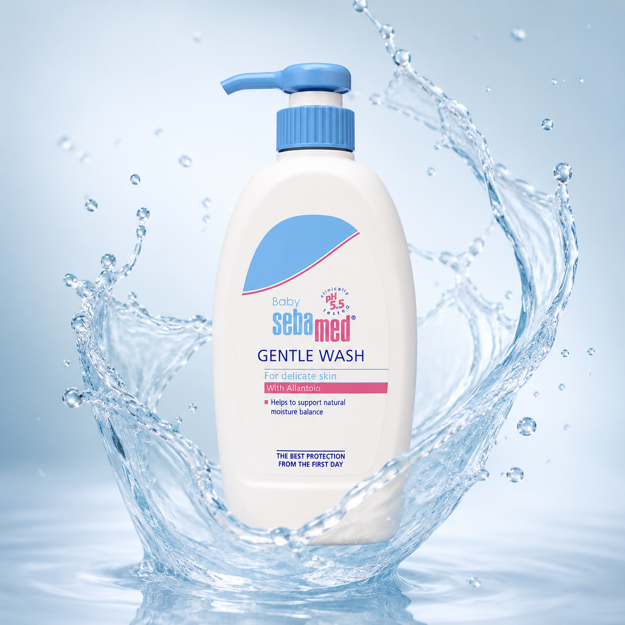 Sebamed Baby Gentle Wash 200ml baby cleanser for delicate sensitive skin with pH 5.5 formula and moisture balance support