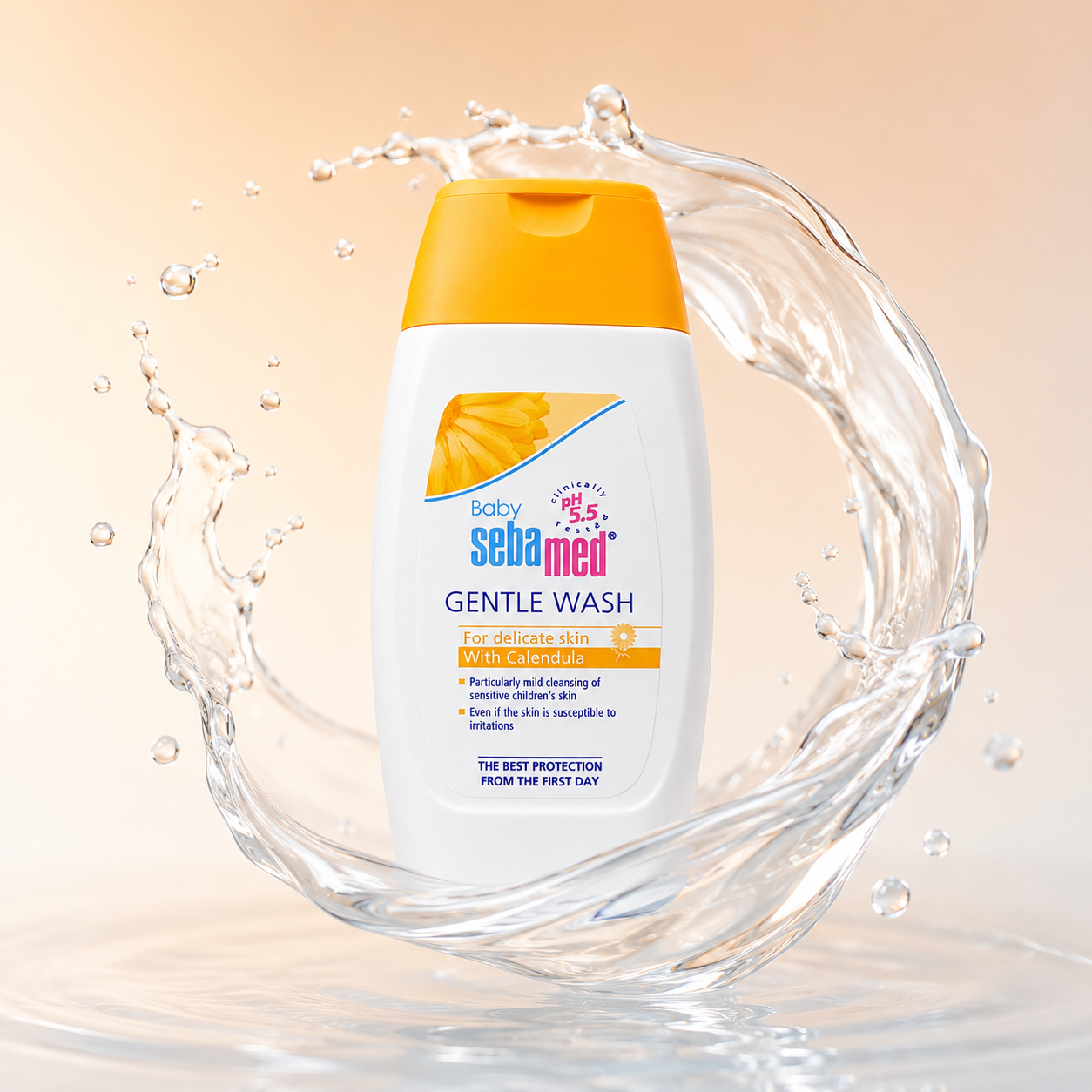 Sebamed Baby Gentle Wash With Calendula 200ml baby body wash for sensitive skin with pH 5.5 gentle cleansing formula