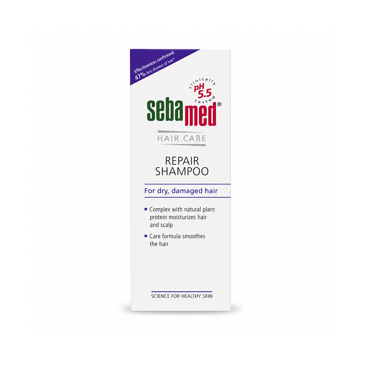 Sebamed Hair Care Repair Shampoo 200ml for dry damaged hair with pH 5.5 formula to help moisturize and smooth hair texture