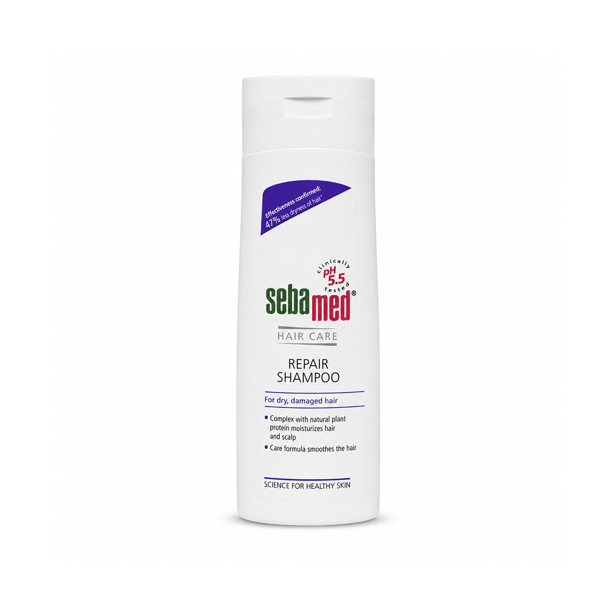 Sebamed Hair Care Repair Shampoo 200ml for dry damaged hair with pH 5.5 formula to help moisturize and smooth hair texture