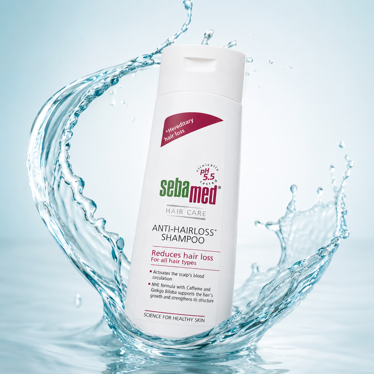 Sebamed Hair Care Anti-Hairloss Shampoo 200ml anti-hair loss shampoo for strengthening weak roots and supporting scalp health.