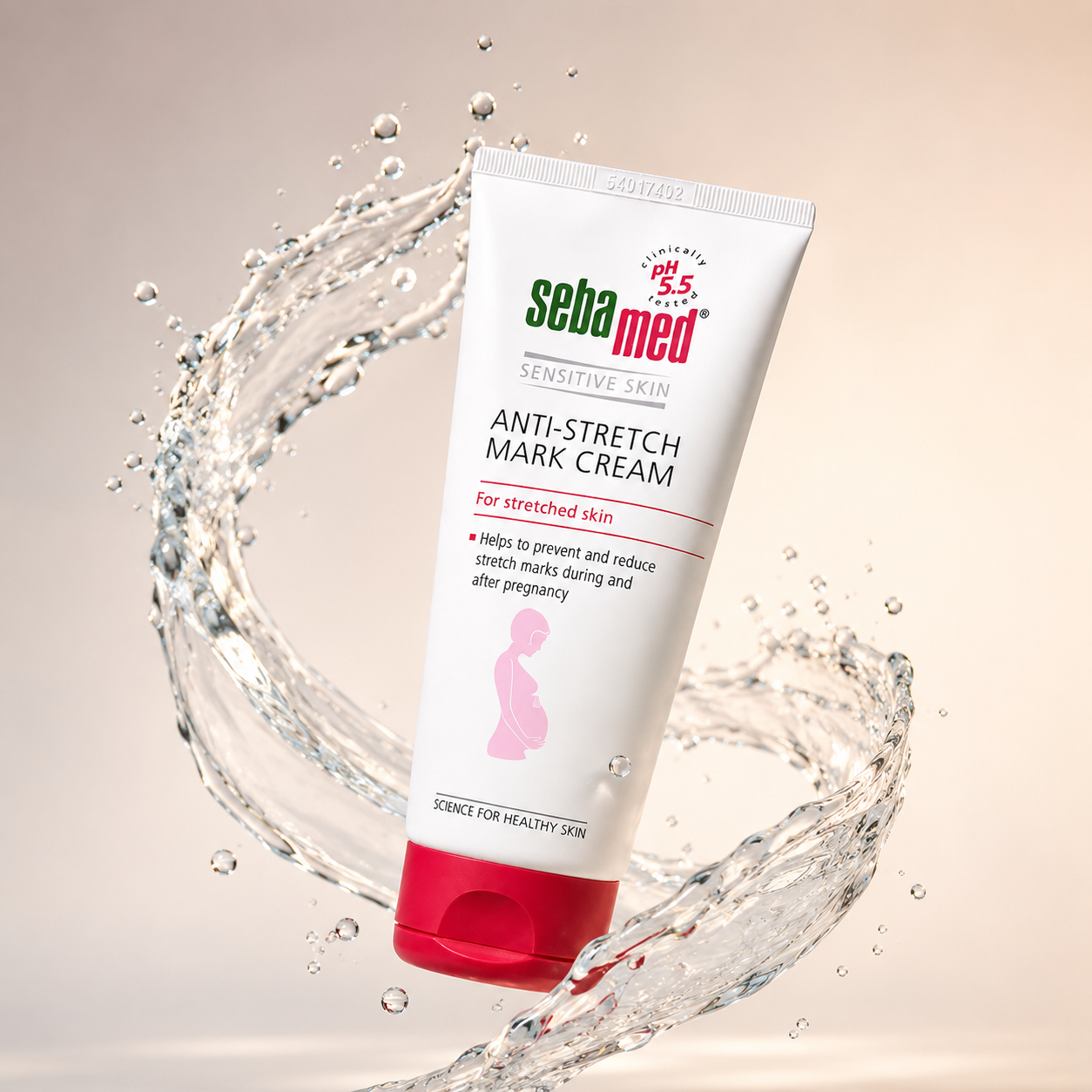 Sebamed Sensitive Skin Anti-Stretch Mark Cream 200ml maternity skincare cream for hydrated and elastic stretched skin