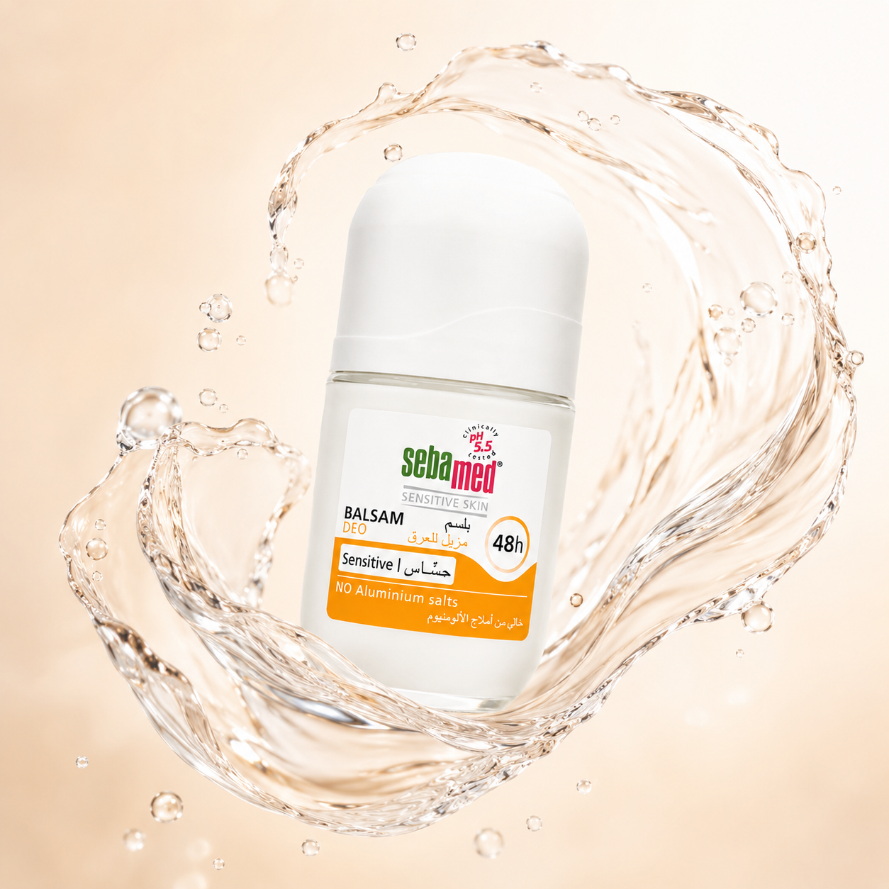 Sebamed Sensitive Skin Balsam Deo 48h Roll-On 50ml deodorant for gentle aluminum-free odor protection and sensitive underarms