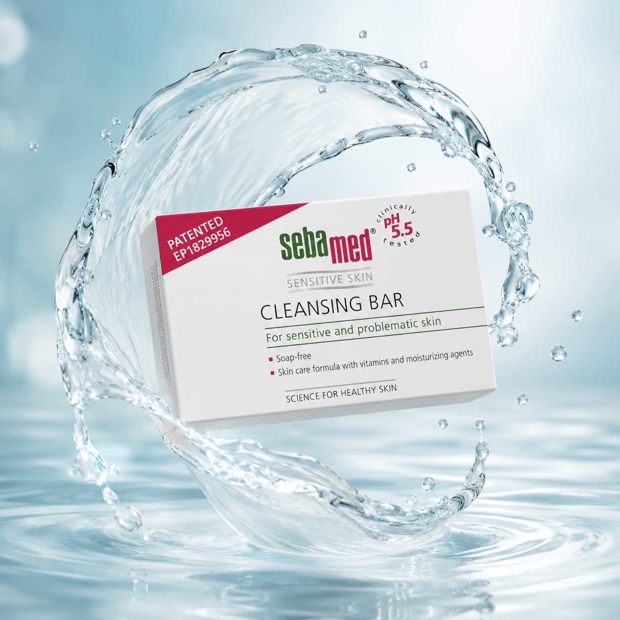 Sebamed Sensitive Skin Cleansing Bar 100g soap-free cleansing bar for sensitive skin that helps reduce dryness and tightness after washing