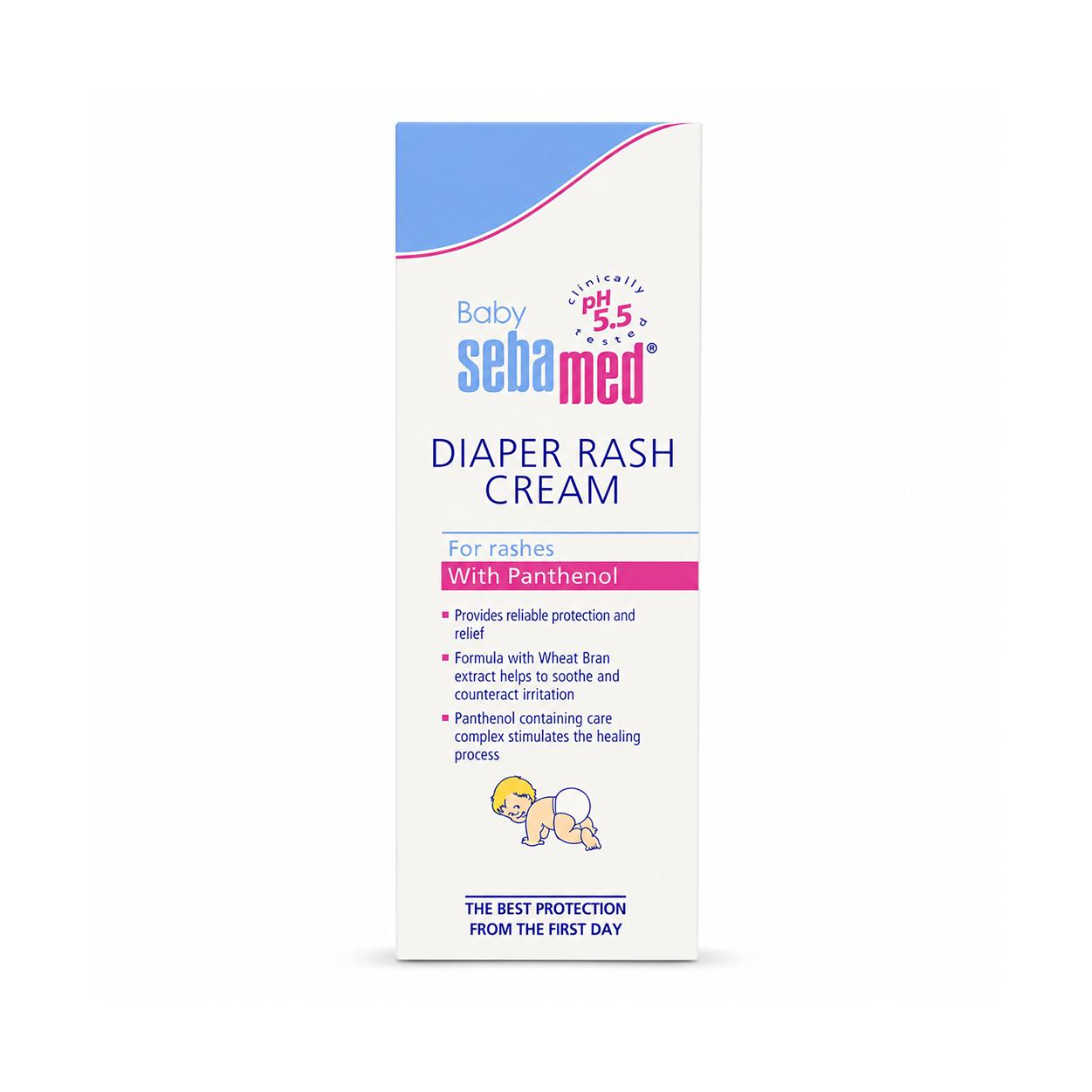 Sebamed Baby Diaper Rash Cream With Panthenol 100ml tube for soothing diaper rash and protecting sensitive baby skin