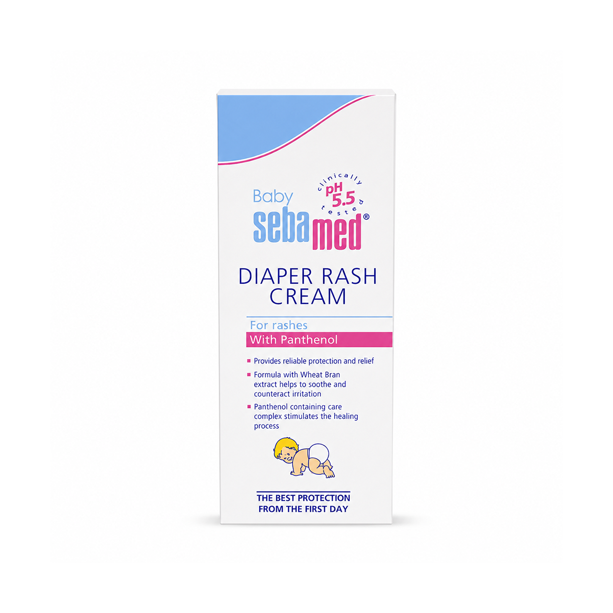 Sebamed Baby Diaper Rash Cream 100ml tube for soothing diaper rash, protecting sensitive baby skin, and reducing irritation