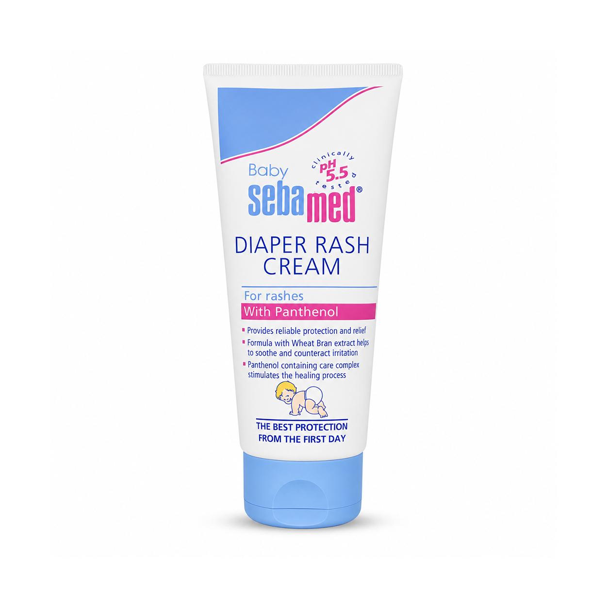 Sebamed Baby Diaper Rash Cream With Panthenol 100ml tube for soothing diaper rash and protecting sensitive baby skin