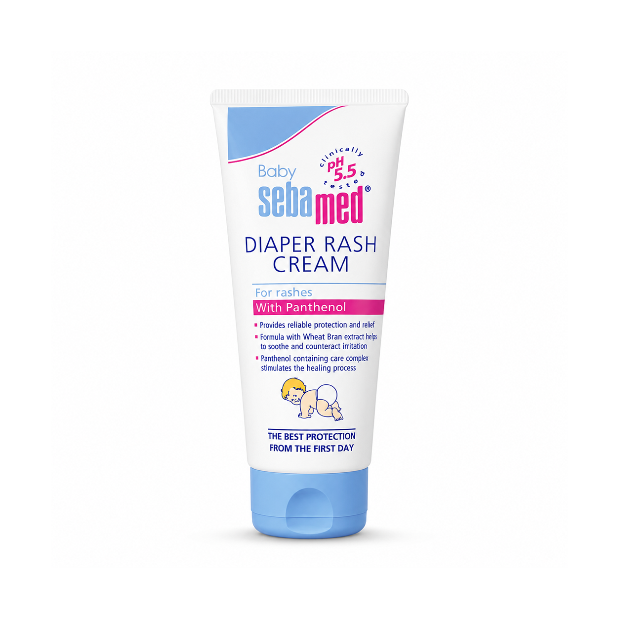 Sebamed Baby Diaper Rash Cream 100ml tube for soothing diaper rash, protecting sensitive baby skin, and reducing irritation