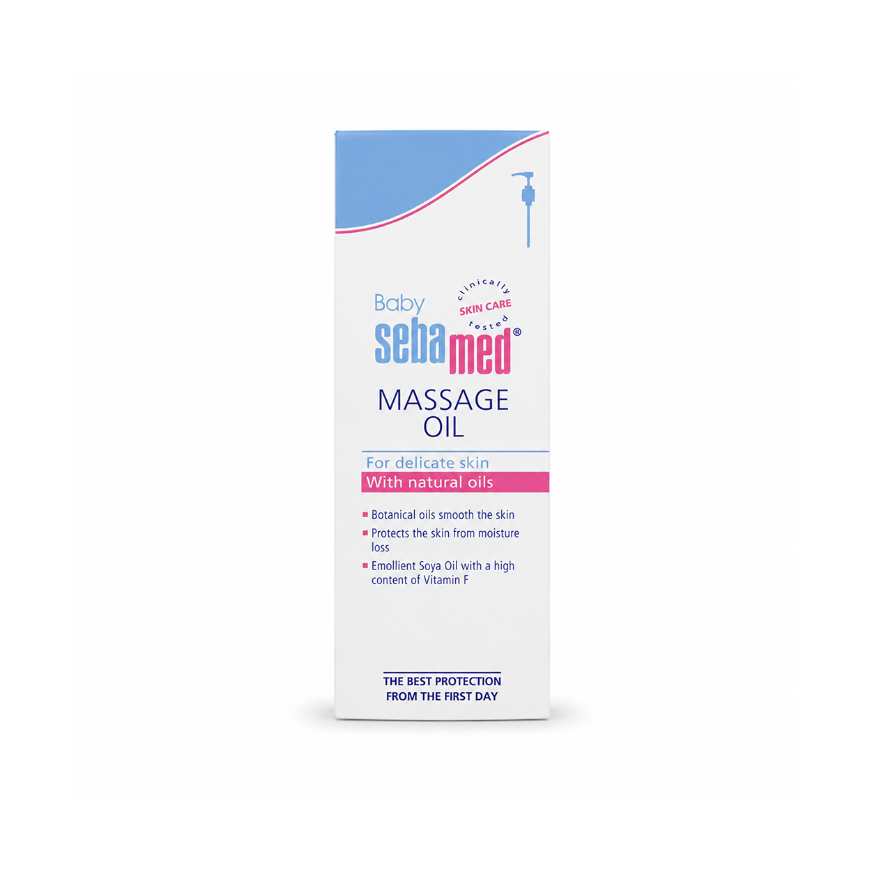 Sebamed Baby Massage Oil 150ml bottle for delicate baby skin with lightweight moisturizing protection and non-greasy care