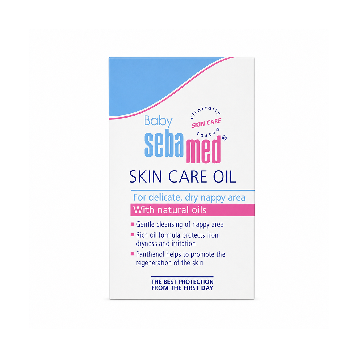 Sebamed Baby Skin Care Oil 150ml bottle for dry and sensitive baby skin with lightweight moisturizing protection