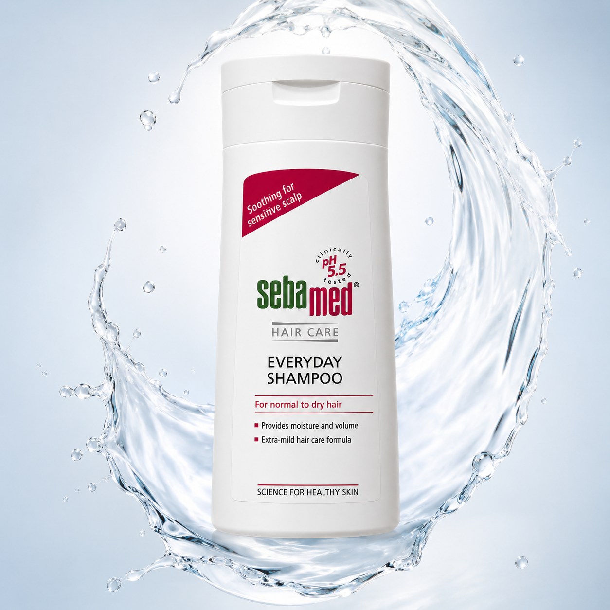 Sebamed Hair Care Everyday Shampoo 200ml for normal to dry hair with pH 5.5 formula for gentle daily scalp cleansing