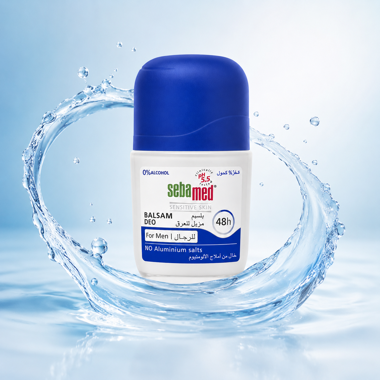 Sebamed Sensitive Skin Balsam Deo For Men 50ml roll-on deodorant with 48h odor protection for sensitive underarm skin