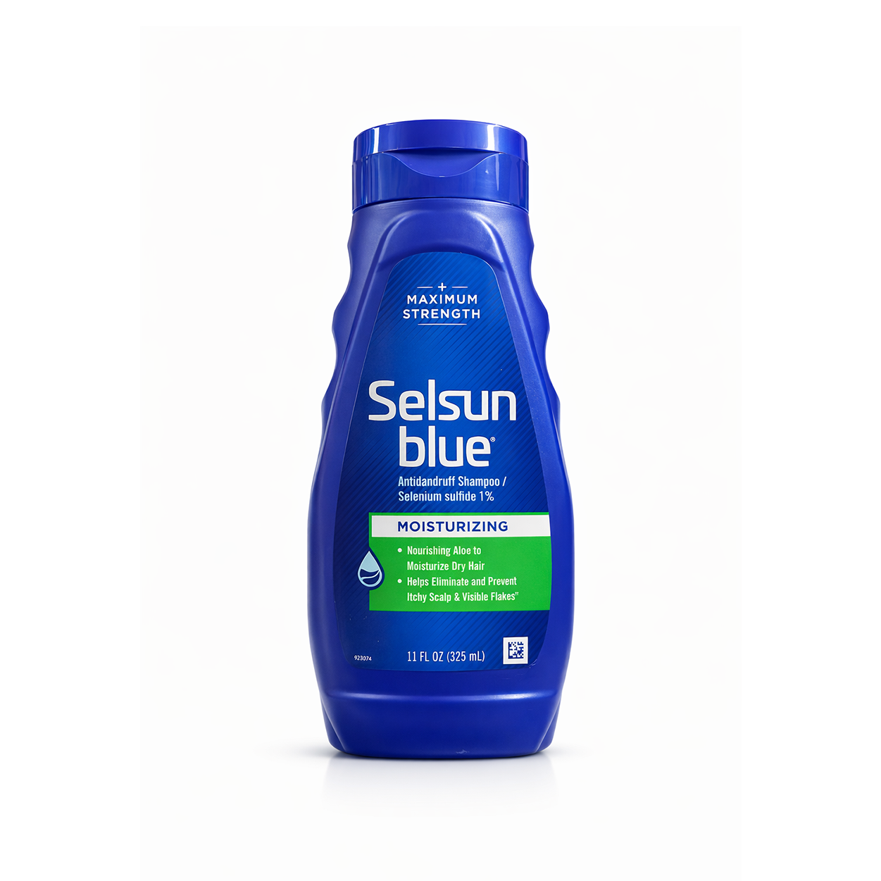 Selsun Blue Moisturizing Anti-Dandruff Shampoo 325ml bottle with selenium sulfide for dandruff control and itchy scalp relief