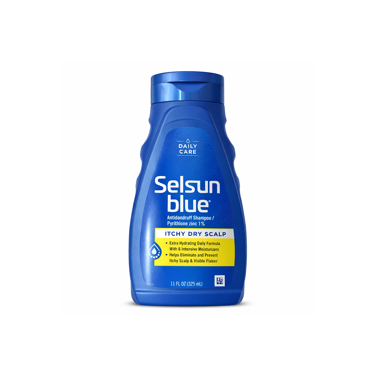 Selsun Blue Itchy Dry Scalp Anti-Dandruff Shampoo 325ml bottle with pyrithione zinc for flake control and scalp relief