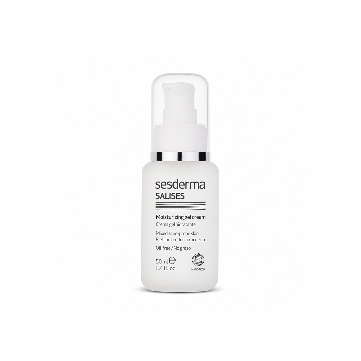 Sesderma Salises Moisturizing Gel Cream 50ml oil-free acne moisturizer helps control excess oil and reduce breakouts for clearer skin