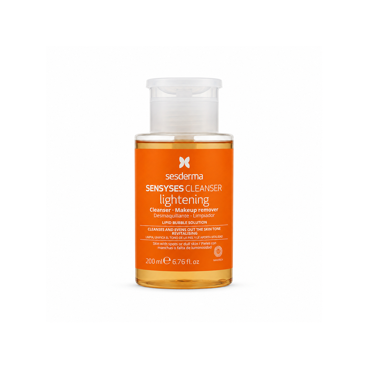 Sesderma Sensyses Cleanser Lightening facial cleanser and makeup remover 200ml for brighter, more even-looking skin