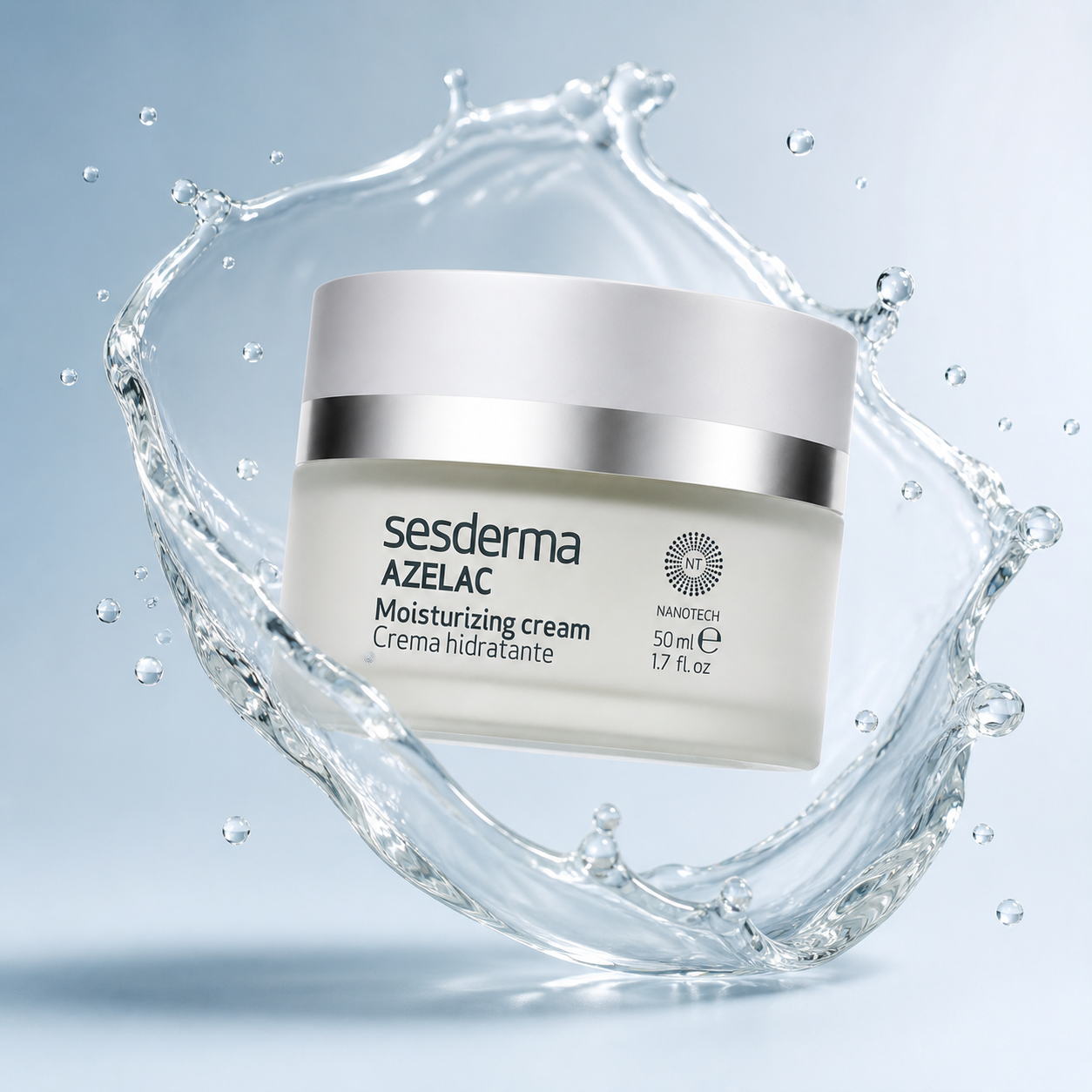 Sesderma Azelac Moisturizing Cream 50ml face moisturizer for sensitive skin, designed to reduce redness and hydrate skin